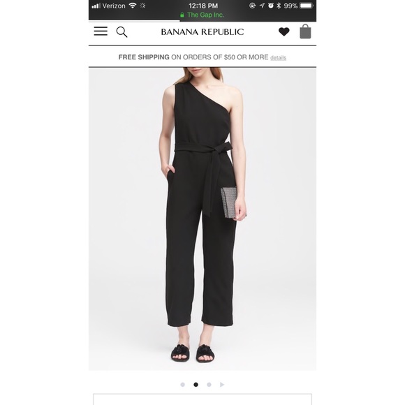 Cropped One-Shoulder Jumpsuit - Picture 1 of 3